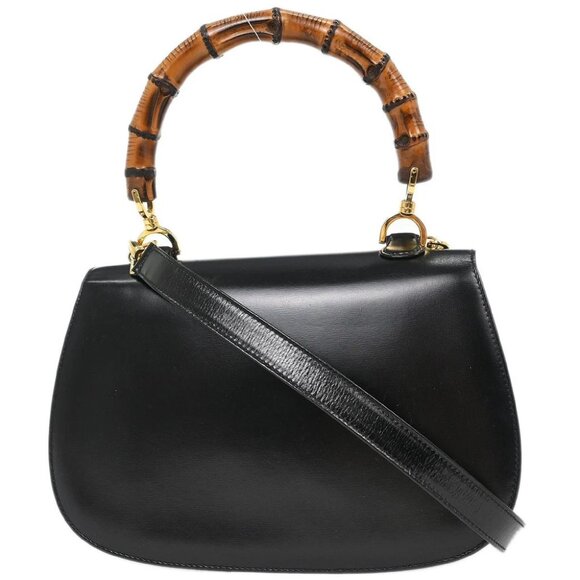 Gucci Black Bamboo 2way Handbag - Picture 2 of 10